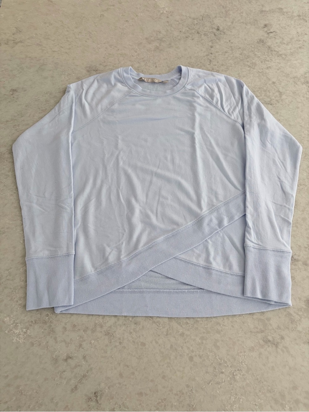 Athleta Criss Cross Sweatshirt - Light Blue / Size S